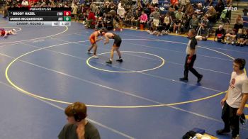 150 lbs Champ. Round 2 - Brody Hazel, Lyndonville vs James McQuestion, Akron