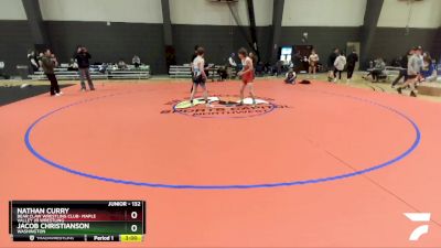 132 lbs Cons. Round 3 - Nathan Curry, Bear Claw Wrestling Club- Maple Valley Jr Wrestling vs Jacob Christianson, Washington