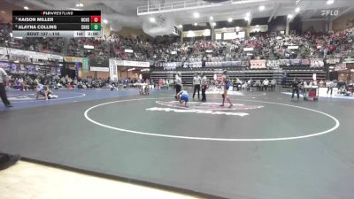 115 lbs Quarterfinal - Kaison Miller, Norton Community HS vs Alayna Collins, Cherryvale Hs