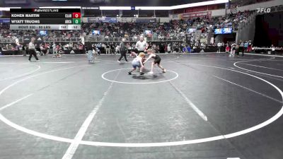 90 lbs Semifinal - Kohen Martin, Claremore Wrestling Club vs Wyatt Truong, Arkansas Elite