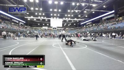 90 lbs Semifinal - Tyson Radcliffe, Plainville Kids Wrestling Club vs Ezekiel Smalley, Open Mats Wrestling Club