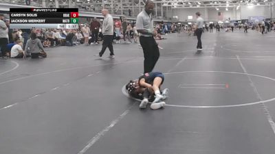 48 lbs Semis (4 Team) - Carsyn Solis, Kraken vs Jackson Merkert, Mat Assassins Red