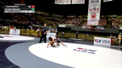 Cadet Boys Lower - 120 lbs Champ. Round 2 - Maximo Mendoza vs Elias Pedroza, Granite Wrestling Club