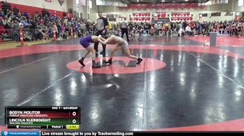 90 lbs Champ. Round 1 - Lincoln Kleinknight, Waconia Wildcats vs Bodyn Molitor, Pursuit Wrestling Minnesota