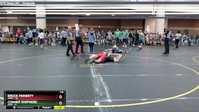 115 lbs Round 3 (4 Team) - Brock Finnerty, SHWA vs Conner Shepherd, Ares