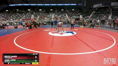 3A-175 lbs Quarterfinal - Bryce Hager, Torrington vs Gabe Lopez, Douglas