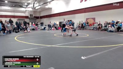 64-68 lbs Cons. Round 1 - Colton Koers, Fighting Irish WC vs Lennon Tanner, Contenders WA