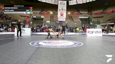 Intermediate Boys - 63 lbs Quarters - Nathan Moreno vs Miles Lavin, USA Gold Wrestling Club