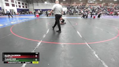 125 lbs Champ. Round 2 - Allen Calderon, Indiana Tech vs Tukker Boe, Dakota Wesleyan (S.D.)