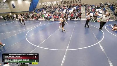 105 lbs Quarterfinal - JaeCee Sullivan, Grantsville Wrestling Club vs Kaiona Hanohano-Carden, Defiant Wrestling Club