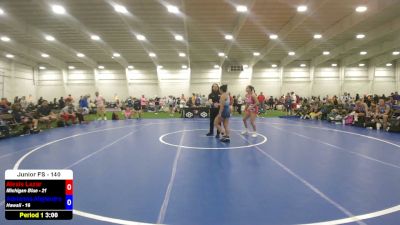 140 lbs Alexis Lazar, Michigan Blue vs Adrianna Alejandro, Hawaii
