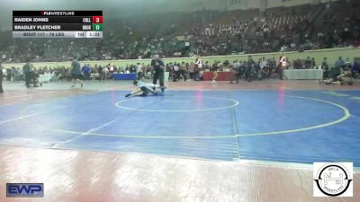 76 lbs Round Of 16 - Raiden Johns, Collinsville Cardinal Youth Wrestling vs Bradley Fletcher, Broken Arrow