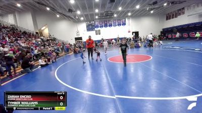 38-42 lbs Round 1 - Zariah Enciso, Casper Wrestling Club vs Tymber Wailliams, Glenrock Wrestling Club