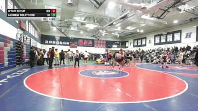 287 lbs Semifinal - Wyatt Kirch, Hemet vs Andrew Delatorre, Moreno Valley