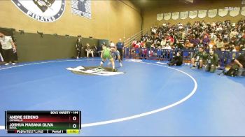 144 lbs Champ. Round 4 - Joshua Magana Oliva, Royal vs Andre Sedeno, Camarillo
