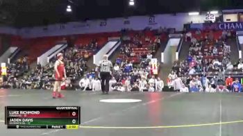 103 lbs Quarterfinals (8 Team) - Jaden Davis, Goodrich HS vs Luke Richmond, Mason HS