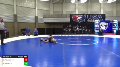 12U Boys - 74 lbs Cons. Round 4 - Gabriel Fournier, Ohio vs Yusuf Mirza, Florida