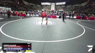 130 lbs Quarterfinal - Joseph Salazar, Lion Of Judah Wrestling Academy vs Preston Killingsworth, Ferndale Wildcat Youth Wrestling