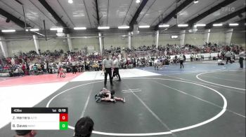 43 lbs Consi Of 4 - Zoziah Herrera, Aztec Tigers vs Braxton Daves, Montezuma Cortez Wrestling