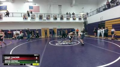 110 lbs 3rd Place Match - Simon Homan, Worland Middle School vs Colby Thacker, Greybull MS