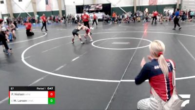 67 lbs Cons. Round 3 - Maison Larsen, Cozad Youth Wrestling Club vs Parker Nielsen, West Point Wrestling Club