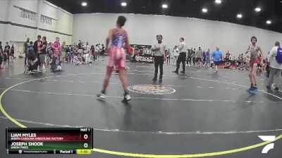 100 lbs 1st Place Match - Joseph Shook, Union Pines vs Liam Myles, North Carolina Wrestling Factory