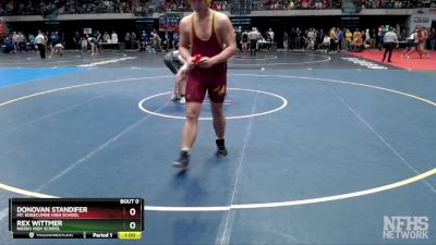 285 lbs Cons. Semi - Rex Wittmer, Nikiski High School vs Donovan Standifer, Mt. Edgecumbe High School