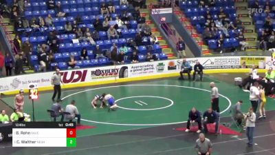 124 lbs Consi Of 8 #2 - Braden Rohn, Saucon Valley vs Colin Walther, Neshaminy