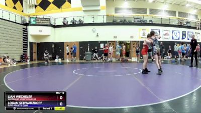 110 lbs 1st Place Match - Liam Wechsler, Whiteland Wrestling Club vs Logan Schwarzkopf, Elite Athletic Club