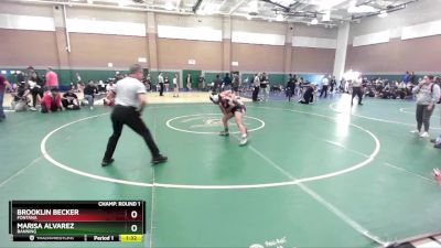 100 lbs Champ. Round 1 - Marisa Alvarez, Banning vs Brooklin Becker, Fontana