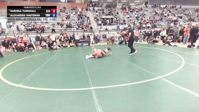 55 Finals kg Champ. Round 1 - Karissa Turnwall, ETC (Emmanuel Training Center) vs Alexandra Waitsman, The Nest Wrestling Club