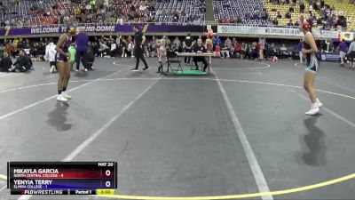 117 lbs Quarters & 1st Wb (16 Team) - Yenyia Terry, Elmira College vs Mikayla Garcia, North Central College