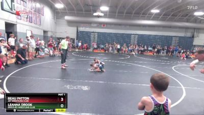 55/60 Champ. Round 1 - Beau Patton, JET Wrestling Club vs Leanna Drook, Grizzlies Wrestling Club