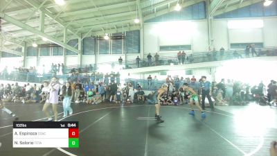 102 lbs 5th Place - Alekzander Espinoza, Coachella Valley WC vs Nathaniel Solorio, Total Kaos WC