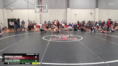 85 lbs Quarterfinal - Brenden Chermer, Skull & Crossbones Wrestling C vs William Hodgin, Elevate Wrestling Club