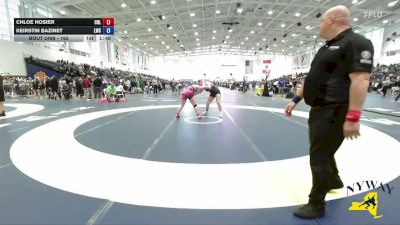 165 lbs Cons. Semi - Keirstin Bazinet, Lumberyard Wrestling Club vs Chloe Hosier, Club Not Listed