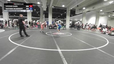 U15 FS - 68 lbs 3rd Place Match - Stetson Gabel, Bear Cave Wrestling Club vs Matthew McDermott, New York