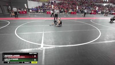 60 lbs Cons. Round 4 - Lincoln Baker, Freedom vs Jackson Lanser, Port Washington Piranha Wrestl