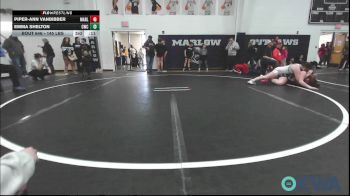 37 lbs Quarterfinal - Sean Rodriguez, Chickasha Youth Wrestling vs Destine'e Stephens, Comanche Takedown Club