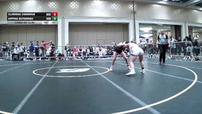 123 lbs Consi Of 16 #2 - Clarissa Cisneros, Northview vs Apphia Gutierrez, Subkids