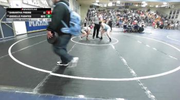 190 lbs Cons. Round 2 - Gisselle Fuentes, Montclair vs Samantha Freire, Canyon Springs