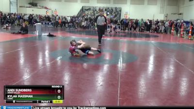 70 lbs Round 3 - Kylah Massman, THWC vs Andi Sundberg, Sioux Valley