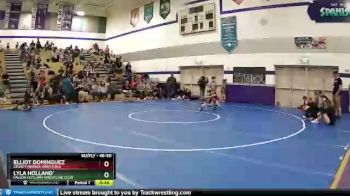 46-50 lbs Semifinal - Lyla Holland`, Fallon Outlaws Wrestling Club vs Elliot Dominguez, Legacy Nevada Wrestling