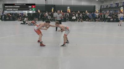 120 lbs Cons. Rd Of 16 - Braydon Studer, Beast Mode Wrestling vs JaKobe Valle, Jimenez Training Academy