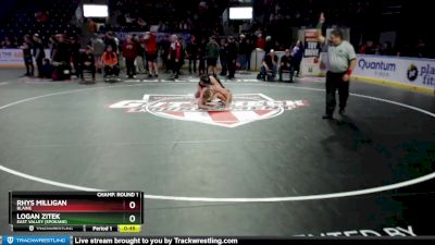 165 lbs Cons. Round 3 - Rhys Milligan, Blaine vs Logan Zitek, East Valley (Spokane)