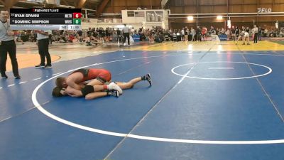 125 lbs Consi Of 16 #2 - Ryan Spahiu, Metrowest United vs Dominic Simpson, Wrestlers Way
