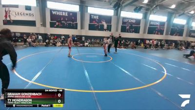 98 lbs Cons. Round 4 - Graham Gonzenbach, Amped Wrestling Club vs Ty Mondragon, Texas Select Wrestling