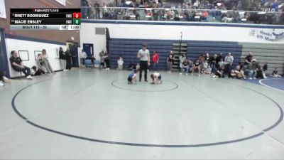 53 lbs Champ. Round 2 - Rhett Rodriguez, Hawk Wrestling Club vs Macie Ensley, Homedale Wrestling Club