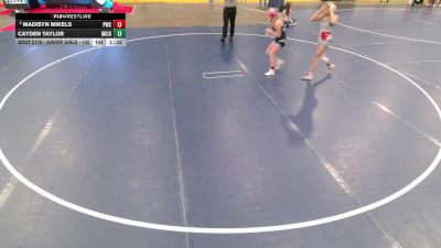 Junior Girls - 105 lbs Quarters - Madisyn Mikels, Portage Wrestling Club vs Cayden Taylor, Michigan