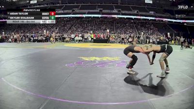 D4-144 lbs Quarterfinal - Skyler Stalbaum, Hesperia vs Aidan Taylor, Union City